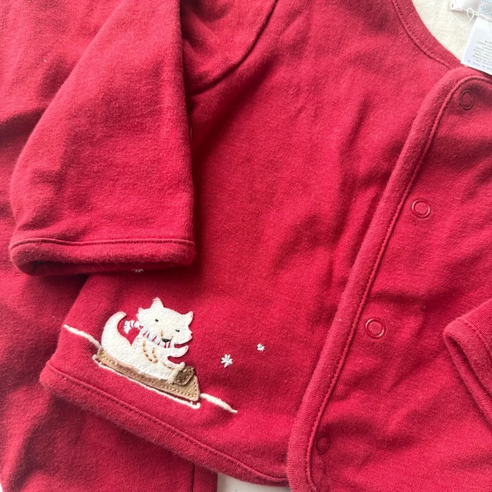 Janie and Jack Winter Animals Embroidered Pajama Set 0-3months
